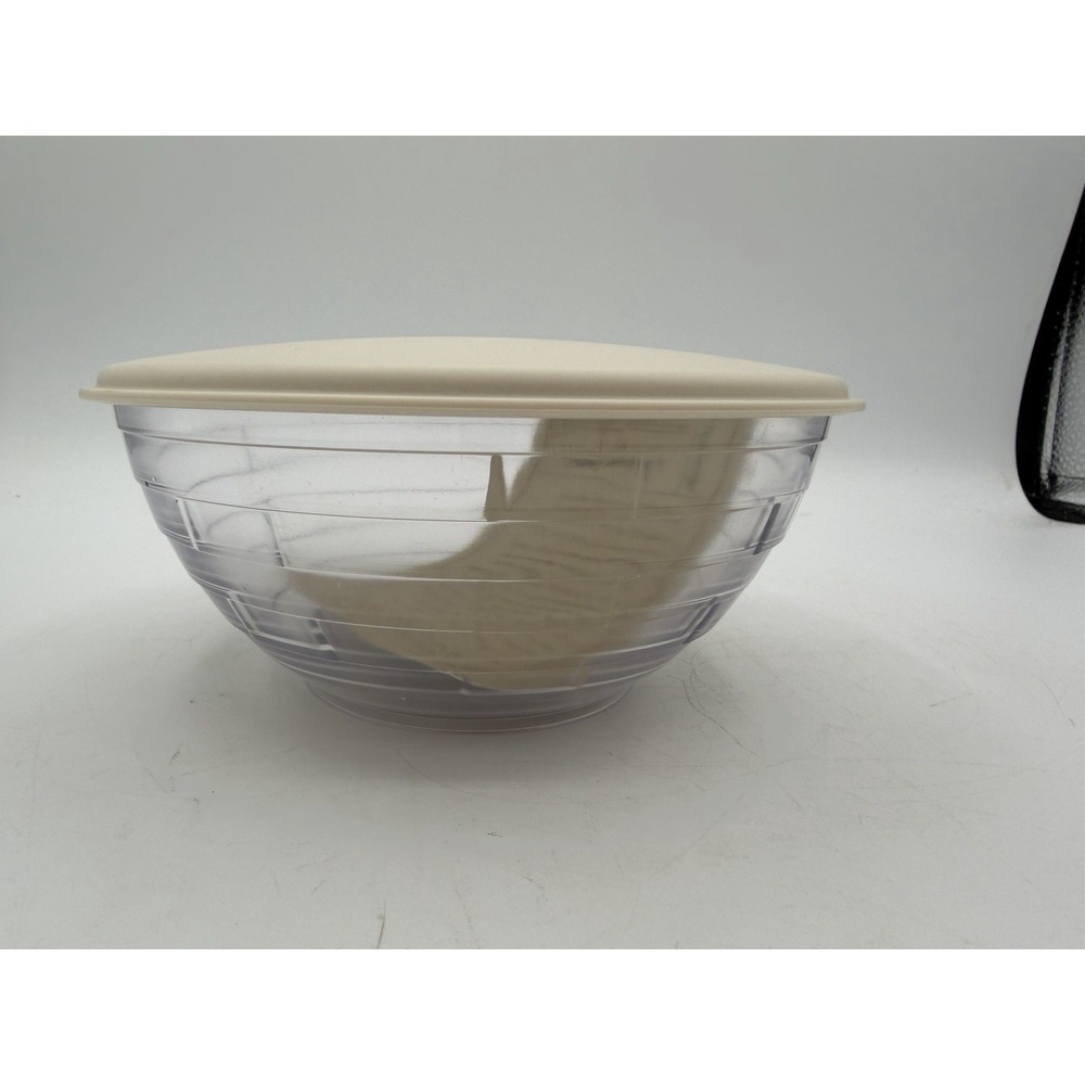 🧺Longaberger 7" Round Small Basket–Serving Solutions Hard Protector w/ Lid-NOS